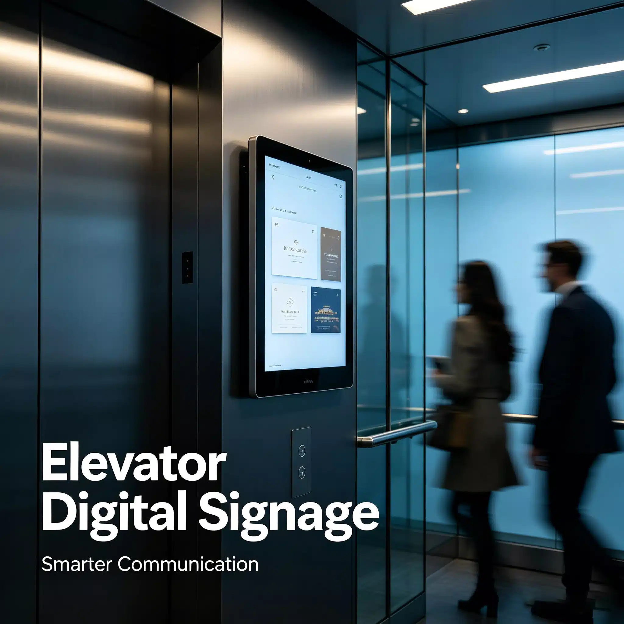 Elevator Digital Signage Solutions Custom Lift LCD Display