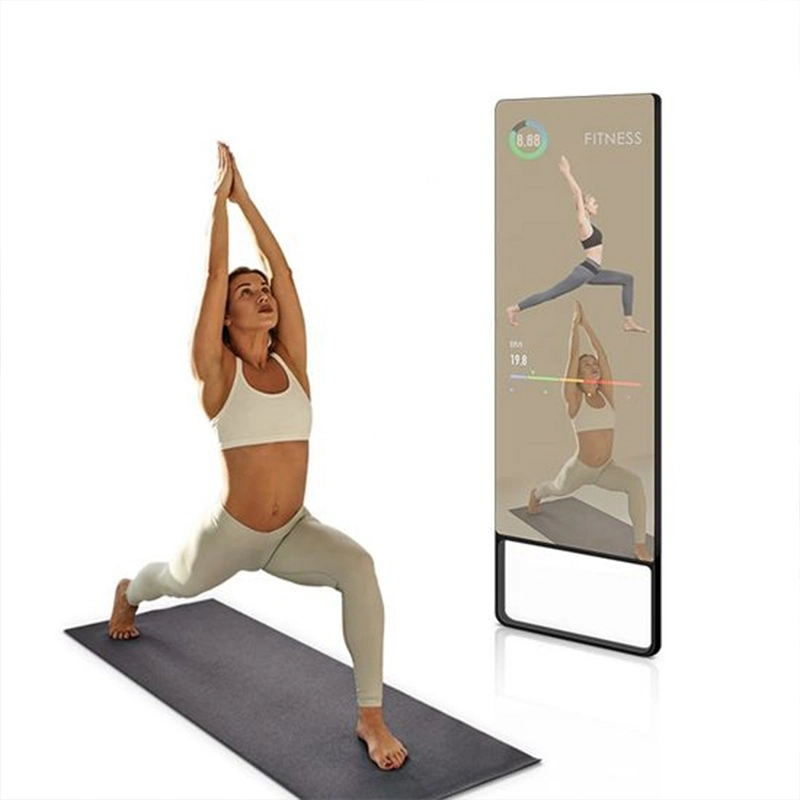 Smart fitness mirror yoga posture correction display
