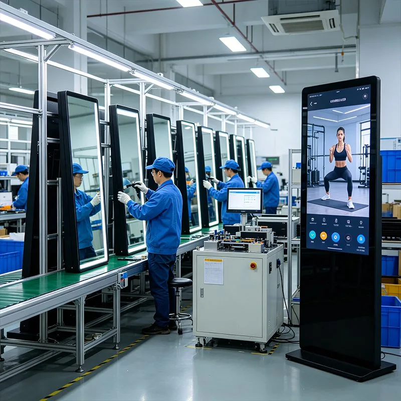 Qtenboard LCD display manufacturing factory assembly line