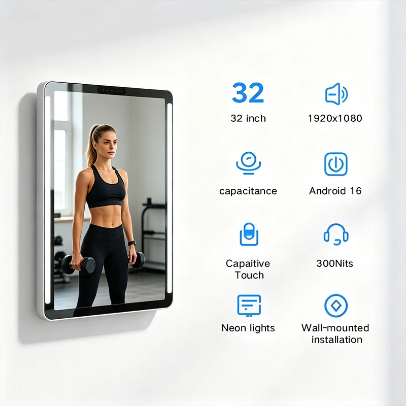 smart fitness mirror specs feature overview