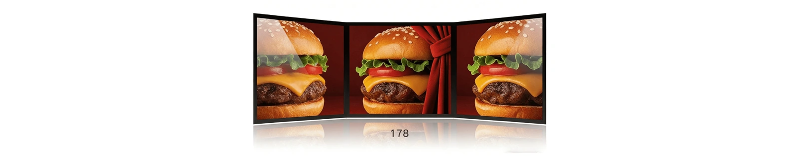 178 degree ultra wide viewing angle for Qtenboard rotating digital signage commercial display