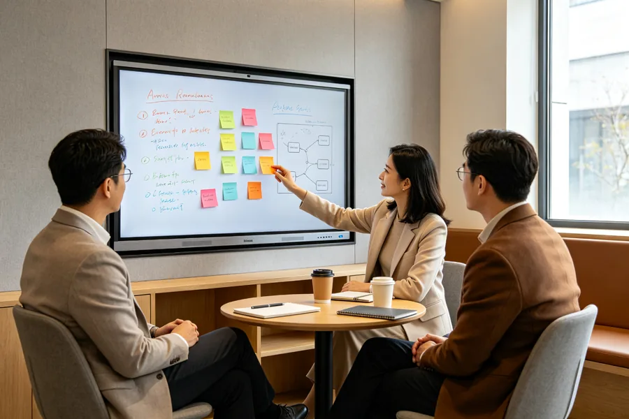 65 inch interactive whiteboard for a small meeting room of 4 to 6 people