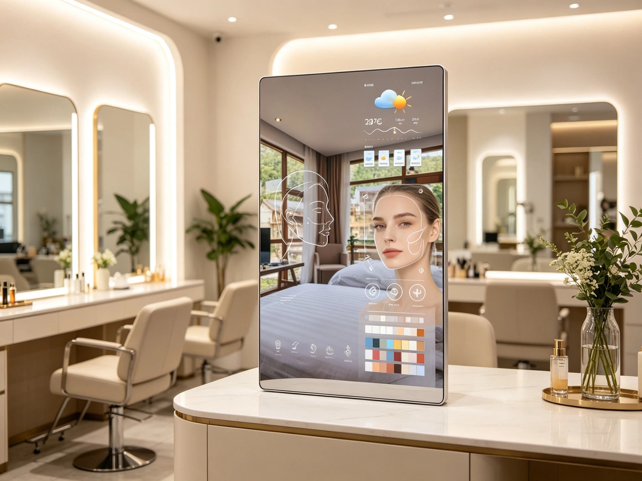 Beauty Salon Magic Mirror Display