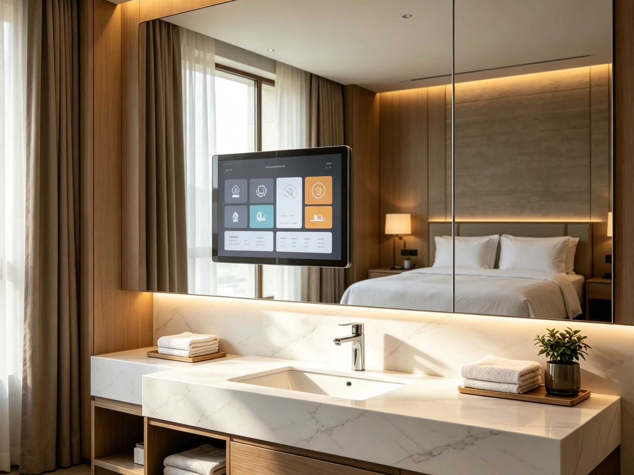 Hotel Room Magic Mirror Display