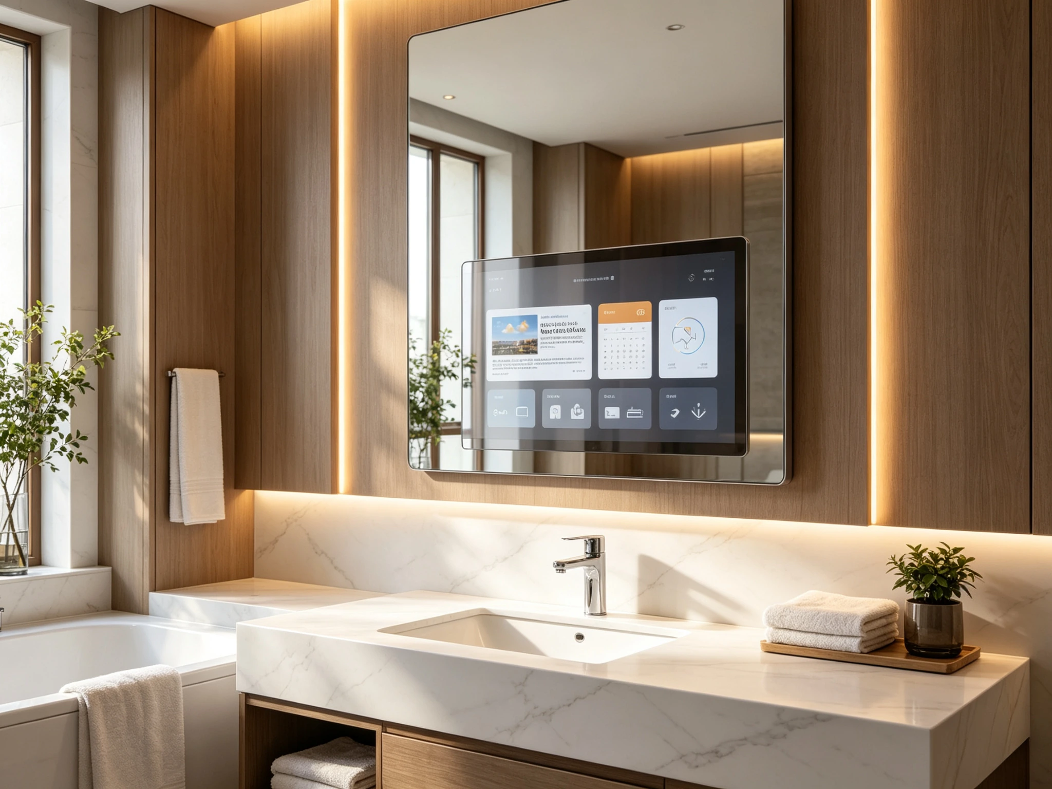 Smart Home Bathroom Magic Mirror