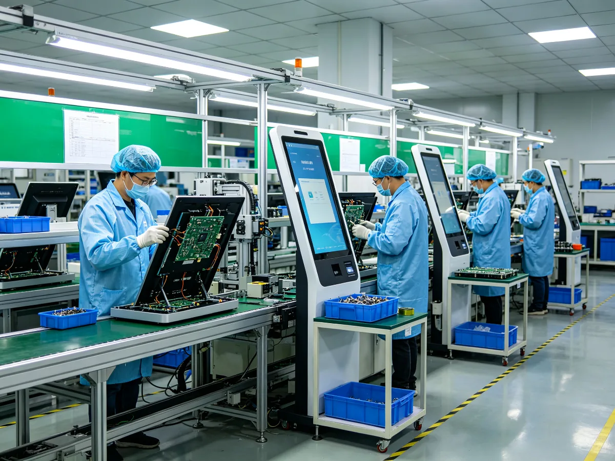 Qtenboard K-Type information kiosk factory production line