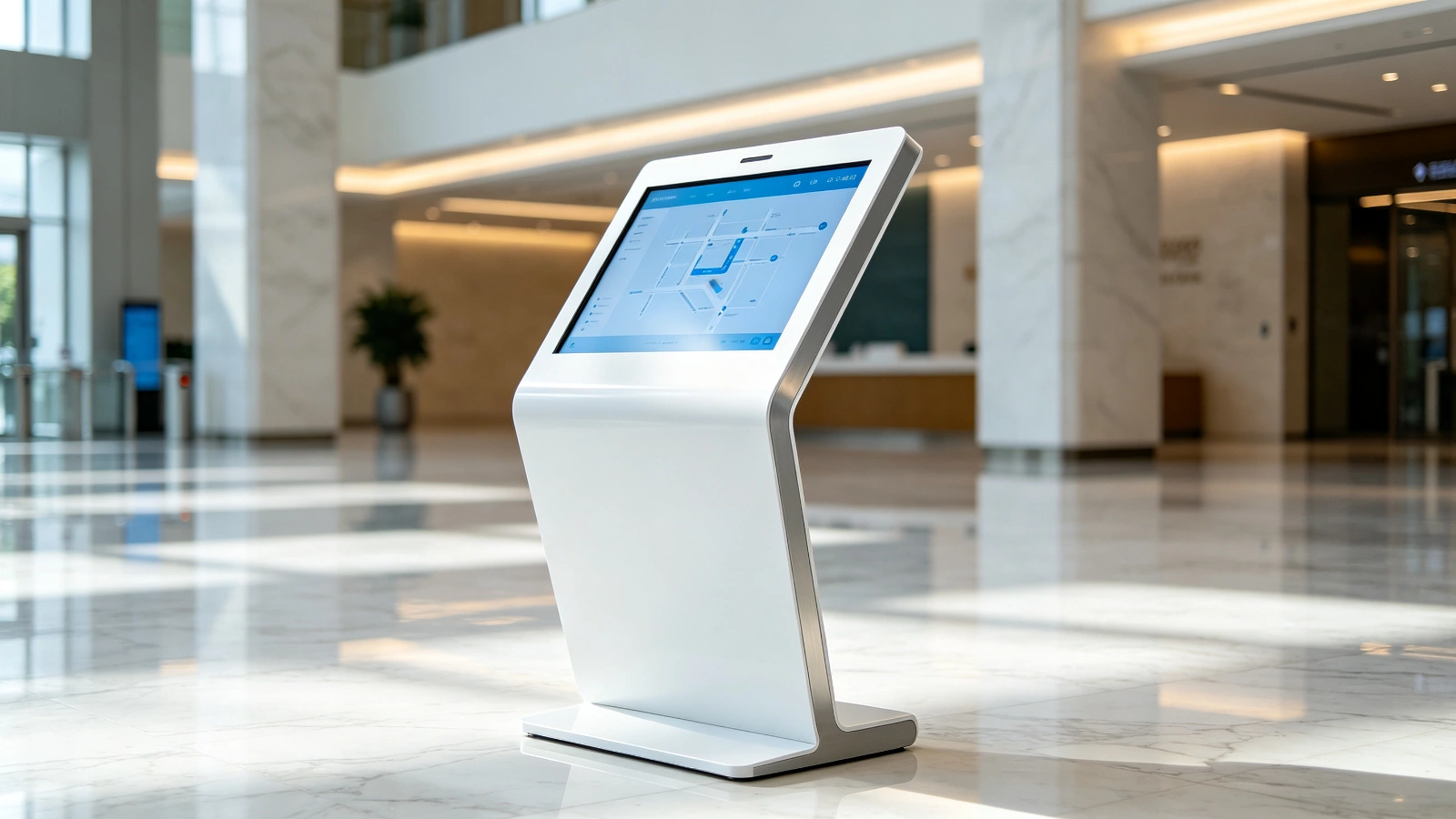 Qtenboard K-Type touch screen information kiosk for judiciary and mall