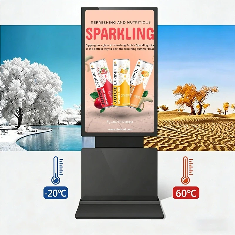 Anti high and low temperature design for Qtenboard rotating digital signage 24/7 operation