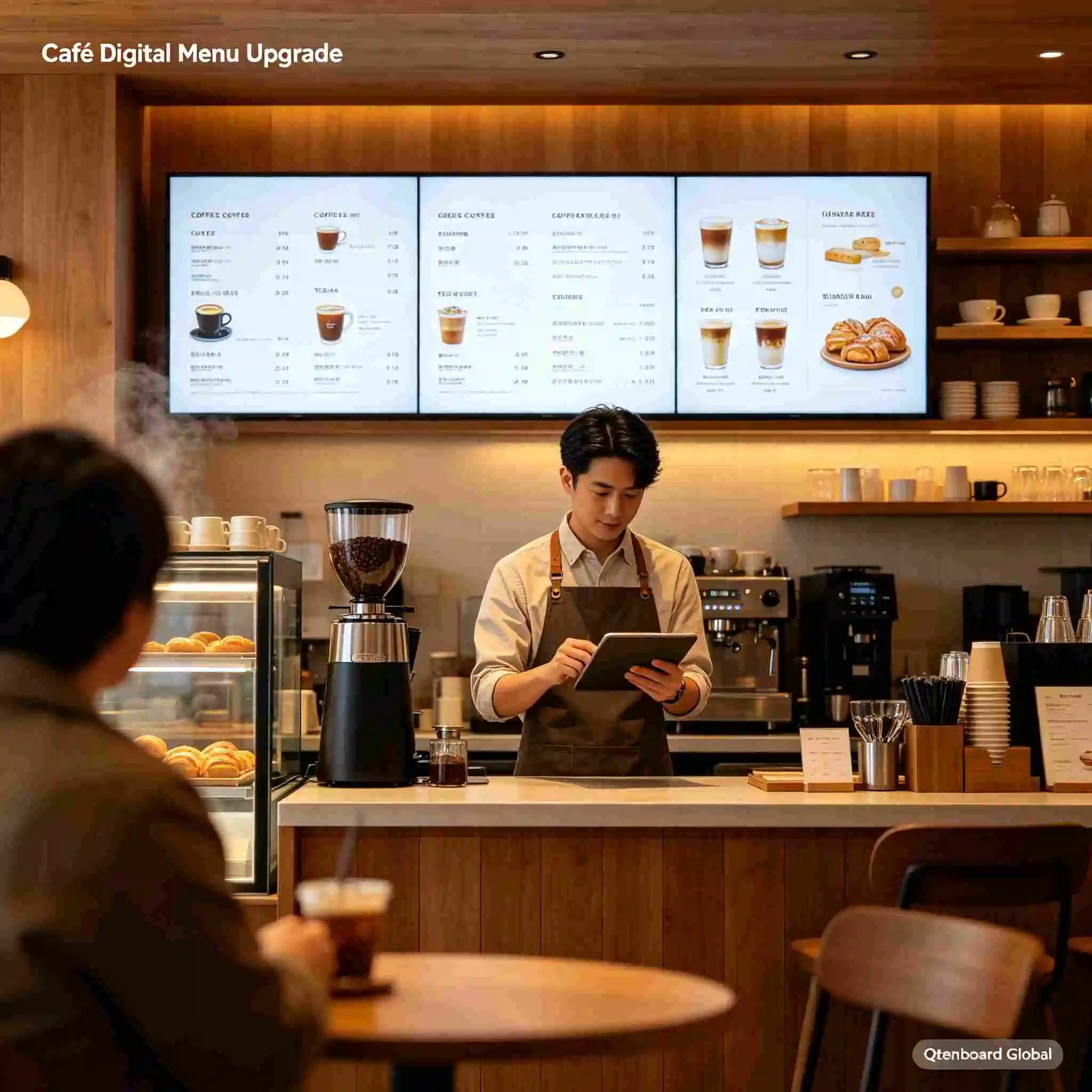 Digital Menu Board for Cafe: The Small-Space Upgrade Guide for Coffee & Tea Shops