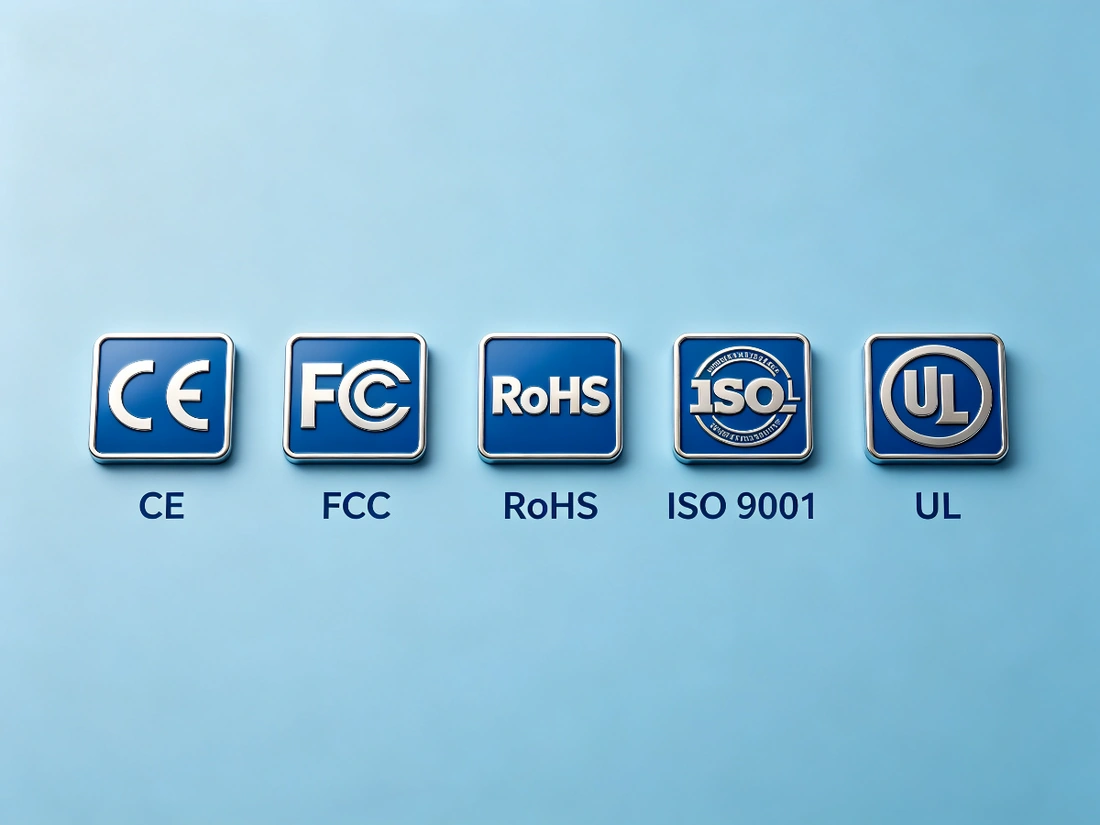 CE FCC RoHS ISO9001 certifications for Qtenboard rotating digital signage manufacturer