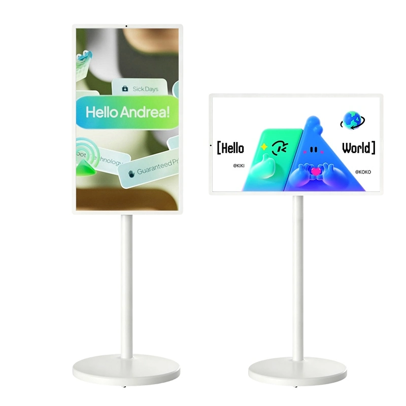32" Portable Smart Screen with Battery, Rotating Stand & Voice Control