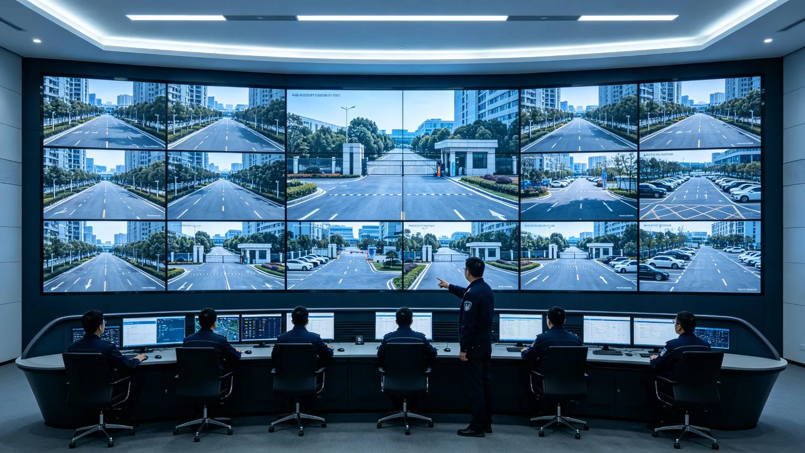 Ultra-narrow bezel LCD video wall deployed in a CCTV control room
