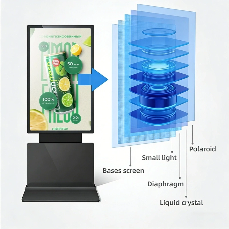 LG BOE imported LCD panel for Qtenboard rotating digital display kiosk