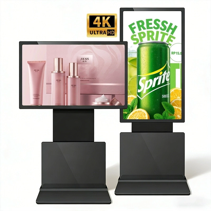 Qtenboard rotating digital signage 4K UHD high definition display for retail
