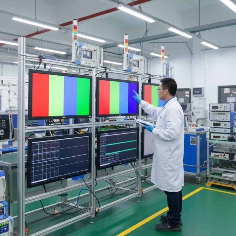 Quality control and testing process for Qtenboard floor standing digital displays