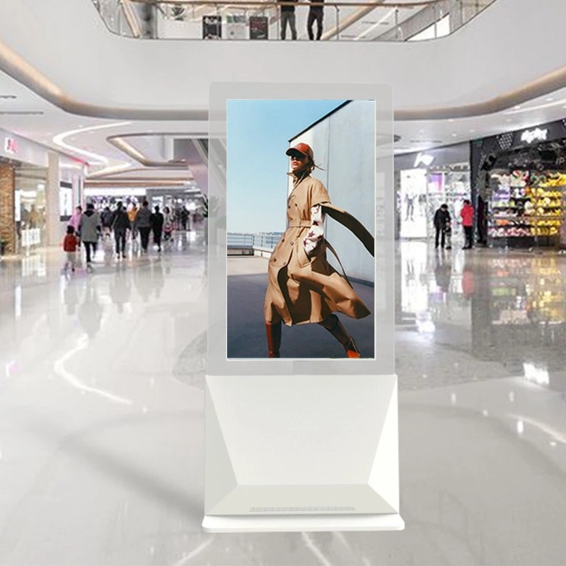 Digital advertising screen in a mall setting for commercial use