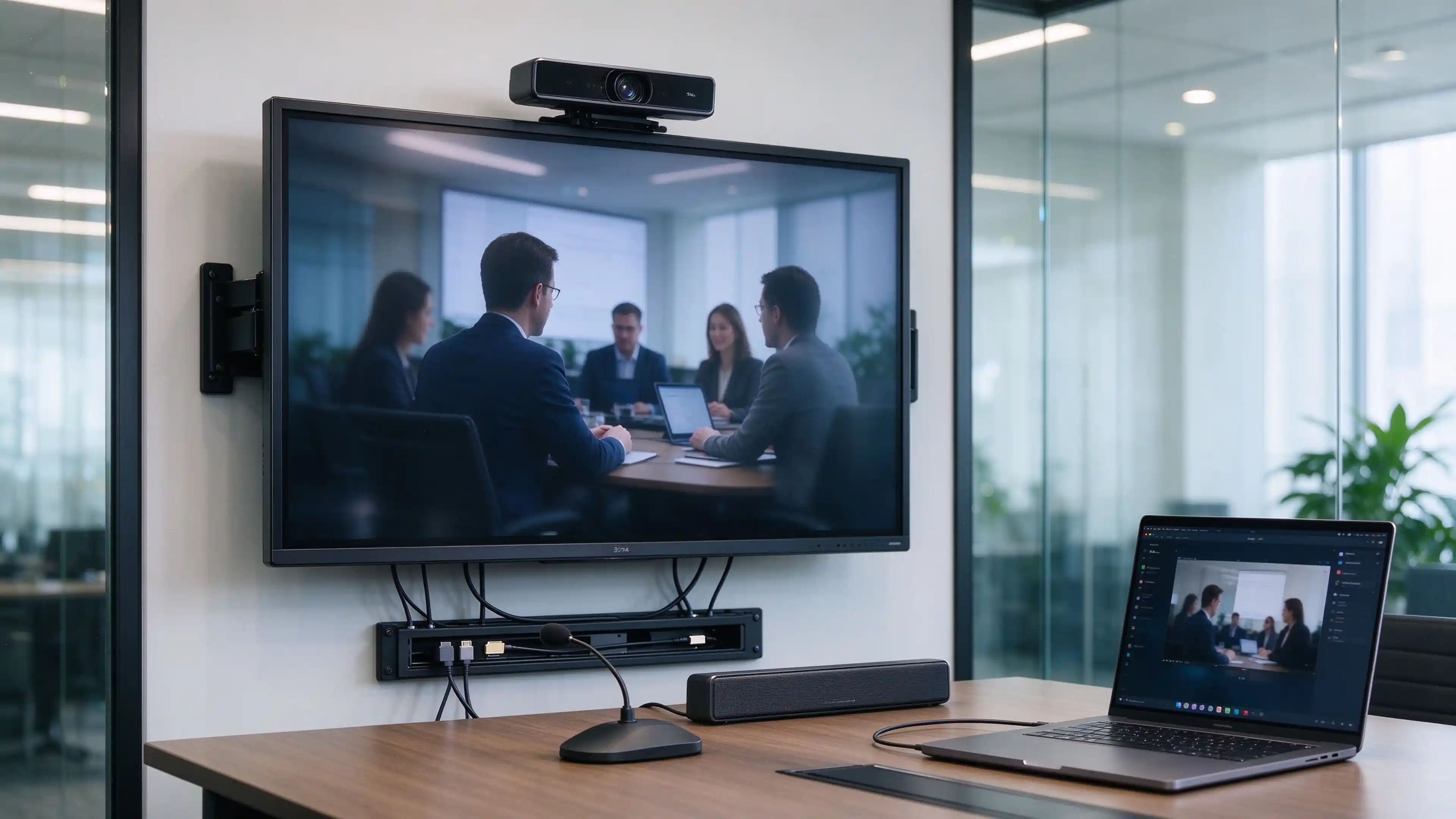 Conference room display system integration connectivity