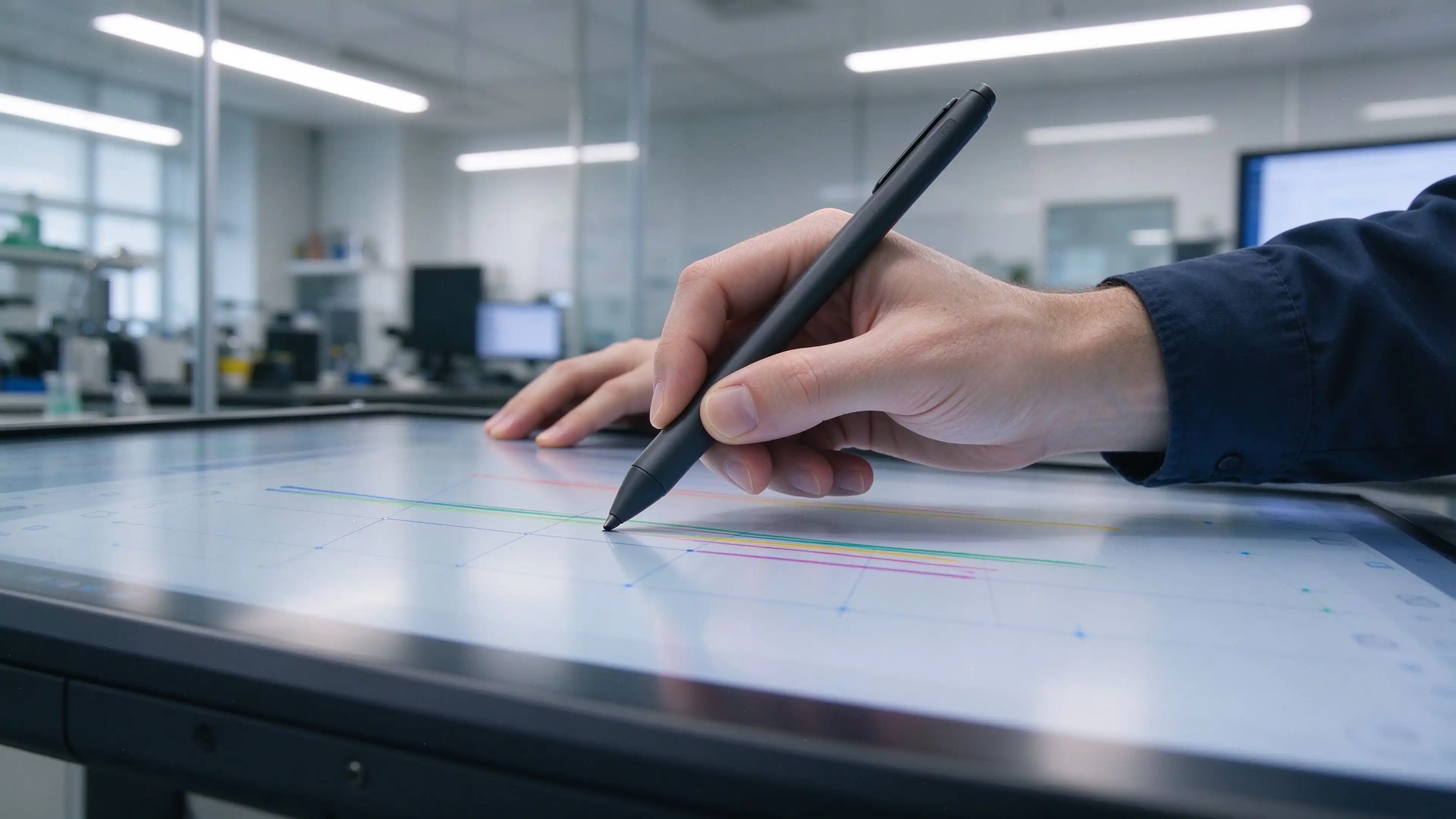 Interactive whiteboard touch performance testing for preschool