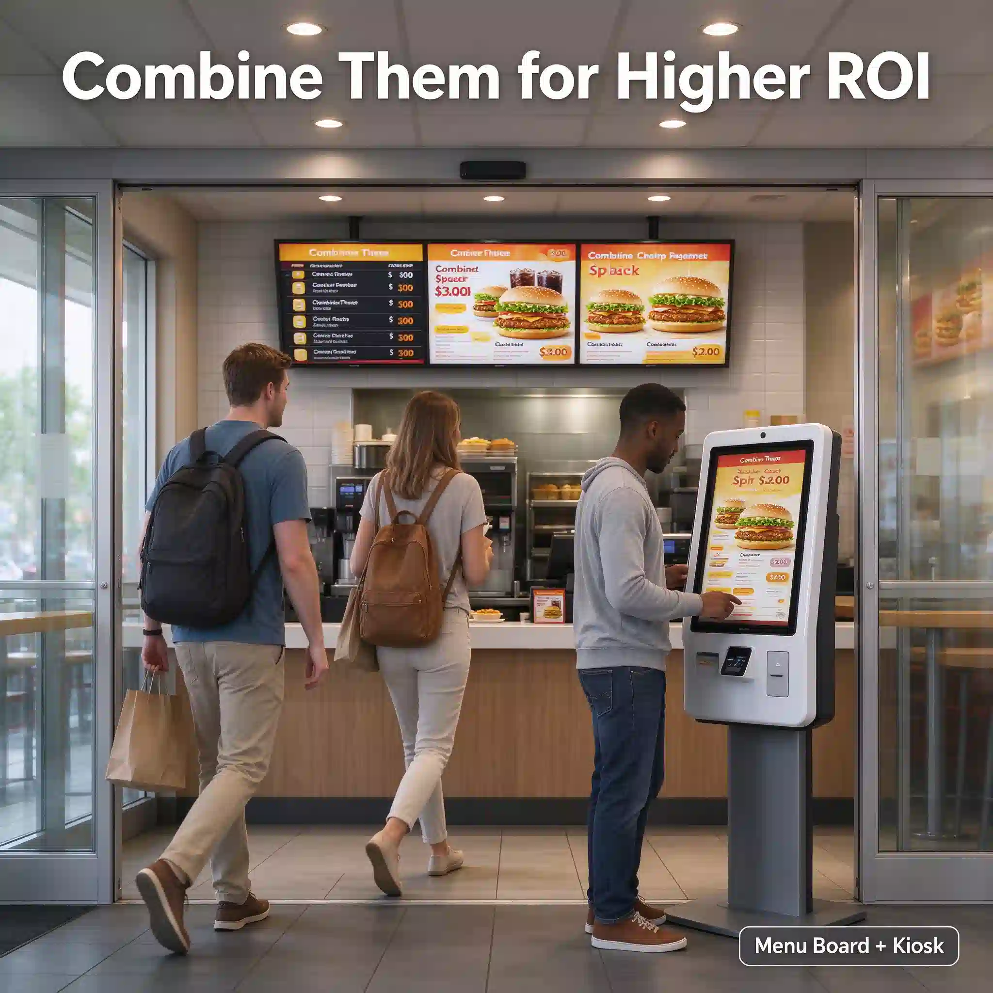 Digital Menu Kiosk vs Digital Menu Board: Differences, Use Cases & How to Combine Them